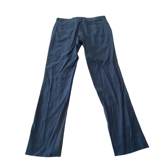 ASOS Navy Blue Linen Blend Flat Front Dress Pants Men’s Size 36x32 - Picture 2 of 6